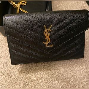 YSL CASSANDRA WALLET ON A CHAIN